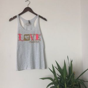 Graphic racerback tank
